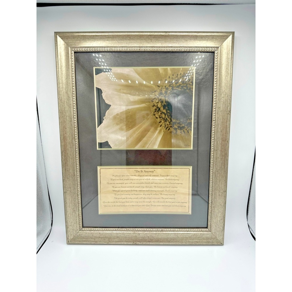Framed "Do It Anyway" Inspirational Wall Art John Jones 18.5x14.5"